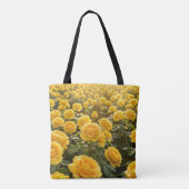 Gelbe Rosen-Tasche Tasche (Rückseite)