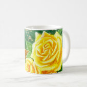 Gelbe Rosen Tasse (VorderseiteRechts)
