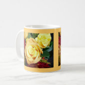 Gelbe Rosen-Tasse Kaffeetasse (Vorderseite Links)