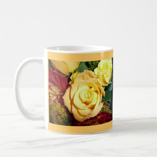 Gelbe Rosen-Tasse Kaffeetasse (Links)