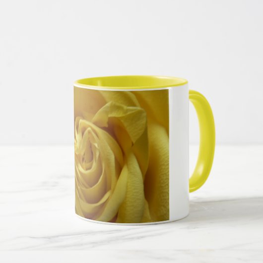 Gelbe Rosen-Tasse Tasse (VorderseiteRechts)