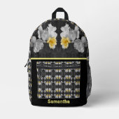 Gelbe Rosen - Teilfarbabstrakte, personalisierte Bedruckter Rucksack (Vorderseite)