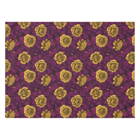 Gelbe Rosen Tischdecke (Vorderseite (Horizontal))