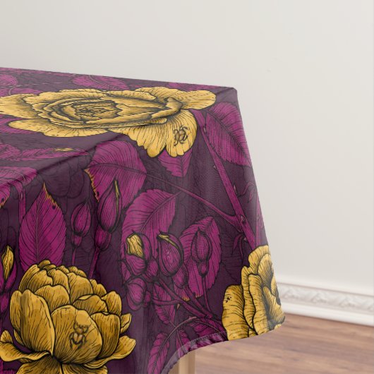 Gelbe Rosen Tischdecke (Beispiel)
