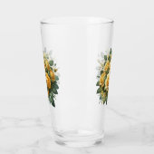Gelbe Rosen Trinkglas Tumbler (Links)