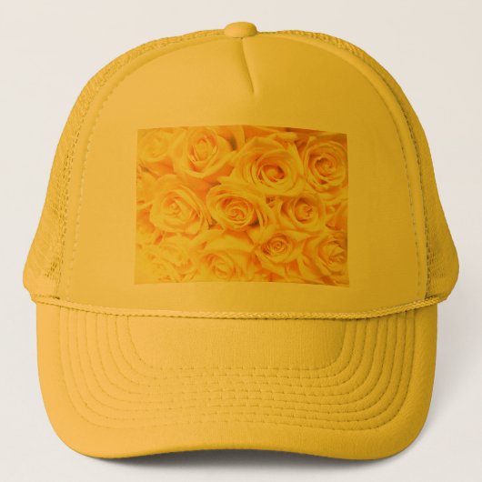 Gelbe Rosen Truckerkappe (Vorderseite)