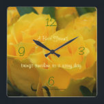 Gelbe Rosen Uhr-personifizieren Ihre Weise Quadratische Wanduhr<br><div class="desc">Jedermann, dass gelbe Rosen der Lieben absolut Liebe diese Uhr gewillt sind. Wahlen umfassen auch Größe und Form. Diese Uhr trifft eine wunderbare Geschenkwahl für den Tag der Mutter, die Geburtstage, die Jahrestage, Valentinetag, Weihnachten, ein neues Zuhause oder ein gerechtes weil für einen besten Freund. Um zusammenpassende Karten zu sehen,...</div>