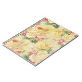 Gelbe Rosen und rosa Säcke Notizblock (Linke Seite)