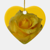 Gelbe Rosen-Verzierungs-romantische Keramikornament (Hinten)