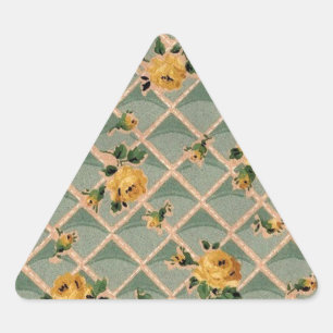 Gelbe Rosen Vintage Tapete - Aufkleber