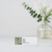 Gelbe Rosen-Visitenkarte Mini Visitenkarte (Stehend Vorderseite)