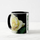 Gelbe Rosen-Wecker-Kaffee-Tasse Tasse (Vorderseite Links)