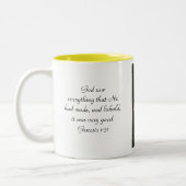 Gelbe Rosen Zwei-Tonen-Tasse Zweifarbige Tasse (Links)