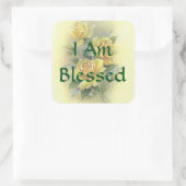 Gelbe Rosenaufkleber Quadratischer Aufkleber (Tasche)