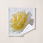 Gelbe Rosenblätter Badhandtuch Set (Waschlappen)