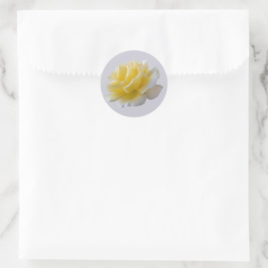 Gelbe Rosenblätter Runder Aufkleber (Tasche)