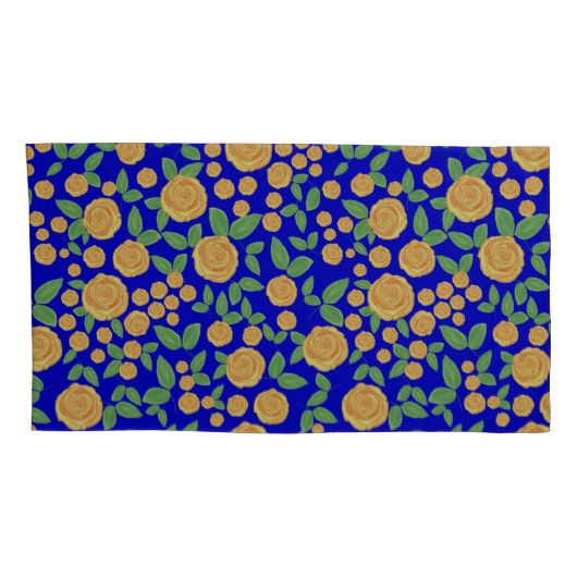 Gelbe Rosenblume Kissenbezug (Rückseite-Rechts)