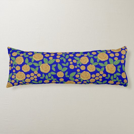 Gelbe Rosenblume Seitenschläferkissen (Vorderseite)