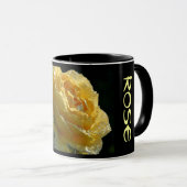 Gelbe Rosenblüte 6 Tasse (VorderseiteRechts)