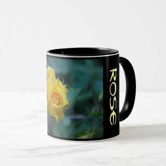Gelbe Rosenblüte 7 Tasse (VorderseiteRechts)