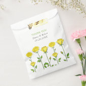 Gelbe Rosenblüte Blume Danke für Ihre Hochzeit Geschenktütchen (Versiegelt)