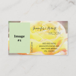 Gelbe Rosenbraue, neue Adresse für die Blume Visitenkarte