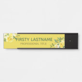 Gelbe Rosenbügelschilder Türschild (Vorderseite )