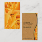 Gelbe Rosenflorist Geschäfts-Karten Visitenkarte (Vorne/Hinten)