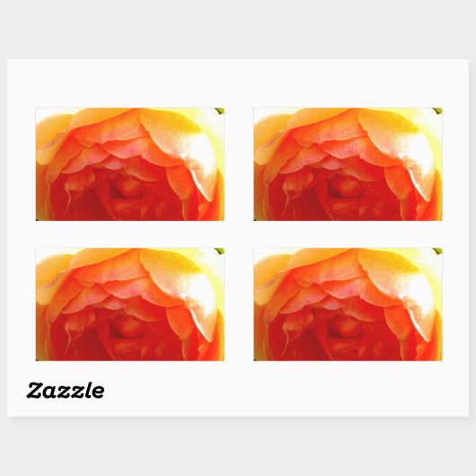 Gelbe Rosengelbe blumengelbe Blume Rechteckiger Aufkleber (Blatt)