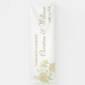 Gelbe Rosenhochzeit Banner (Vertikal)