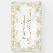 Gelbe Rosenhochzeit Banner (Vertikal)