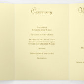 Gelbe Rosenhochzeit Dreifach-gefaltete Programmkarte (Innenseite Mitte)