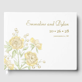 Gelbe Rosenhochzeit Gästebuch