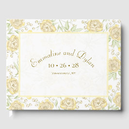 Gelbe Rosenhochzeit Gästebuch