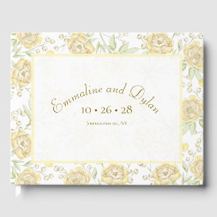 Gelbe Rosenhochzeit Gästebuch
