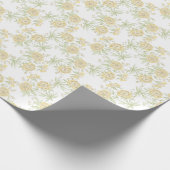 Gelbe Rosenhochzeit Geschenkpapier (Ecke)