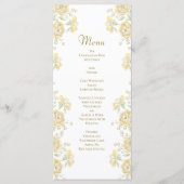 Gelbe Rosenhochzeit Menükarte (Vorderseite)