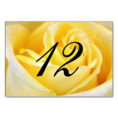 Gelbe Rosenhochzeit-Tischnummer Tischnummer (Vorderseite)