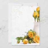 Gelbe Rosenhochzeitseinladungen Einladung (Rückseite)