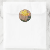 Gelbe Rosenkleber Runder Aufkleber (Tasche)