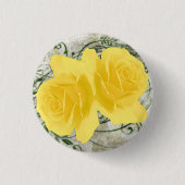 Gelbe Rosenknopf Button (Vorderseite)