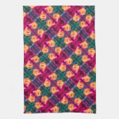 Gelbe Rosenknospe Abstrakte Blume Malerei Geschirrtuch (Vertikal)