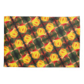 Gelbe Rosenknospe Abstrakte Blume Malerei Kissenbezug (Rückseite)