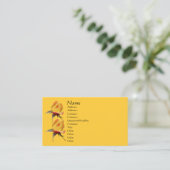 Gelbe Rosenknospe Blume Nature Business Card Visitenkarte (Stehend Vorderseite)