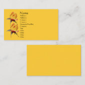 Gelbe Rosenknospe Blume Nature Business Card Visitenkarte (Vorne/Hinten)