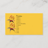 Gelbe Rosenknospe Blume Nature Business Card Visitenkarte (Vorderseite)
