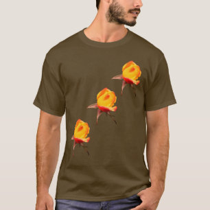Gelbe Rosenknospe Blume T-Shirt