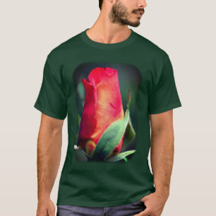 Gelbe Rosenknospe-Blütennatur T-Shirt