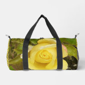 Gelbe Rosenknospe drucken Nähtasche Duffle Bag (Vorderseite)