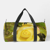 Gelbe Rosenknospe drucken Nähtasche Duffle Bag (Rückseite)